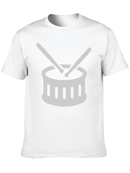 Drum Set Graphic Tee - Music Lover T-Shirt