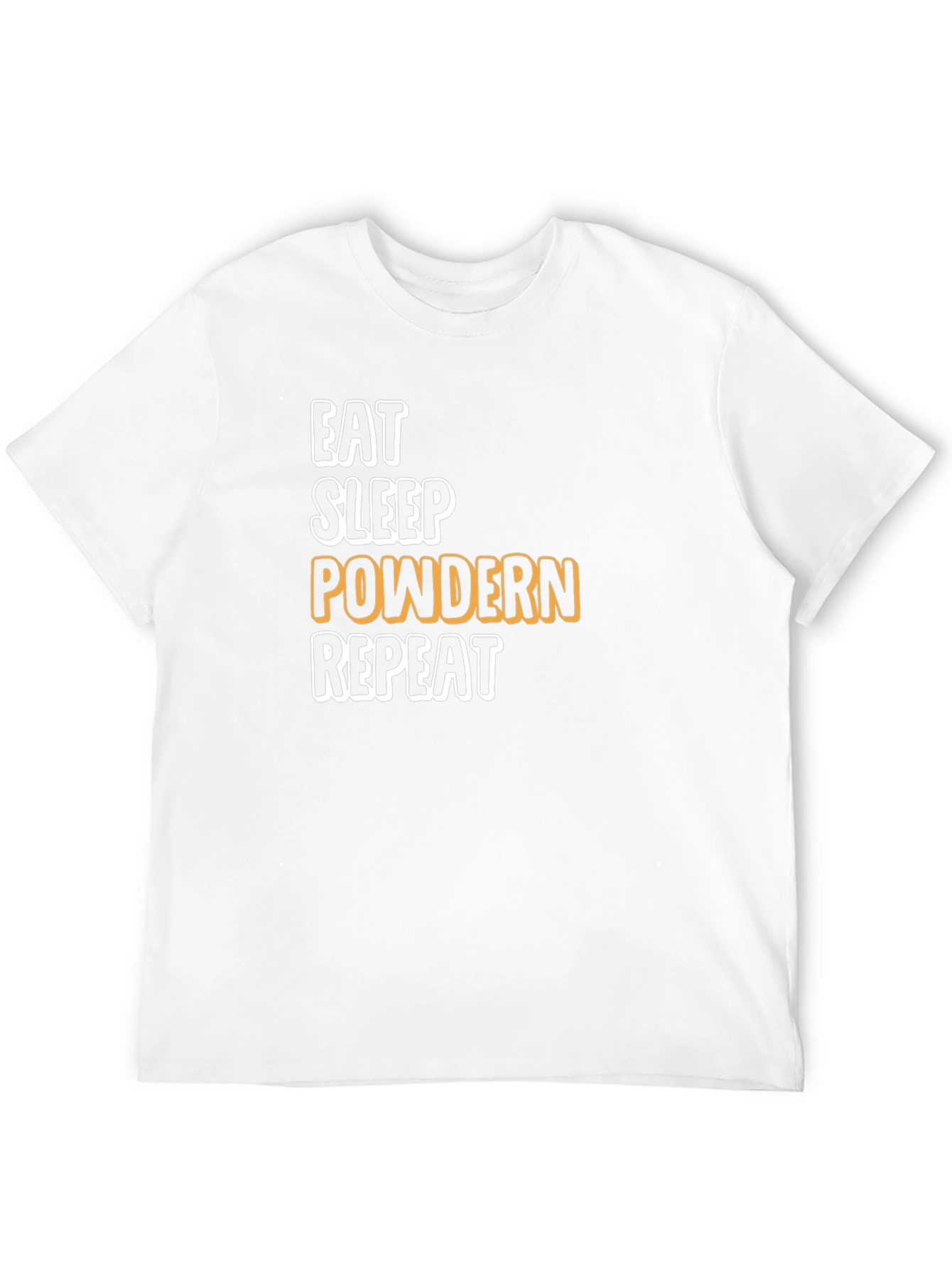 Eat Sleep Powdern Repeat Black T-Shirt