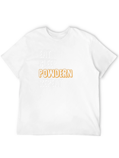 Eat Sleep Powdern Repeat Black T-Shirt