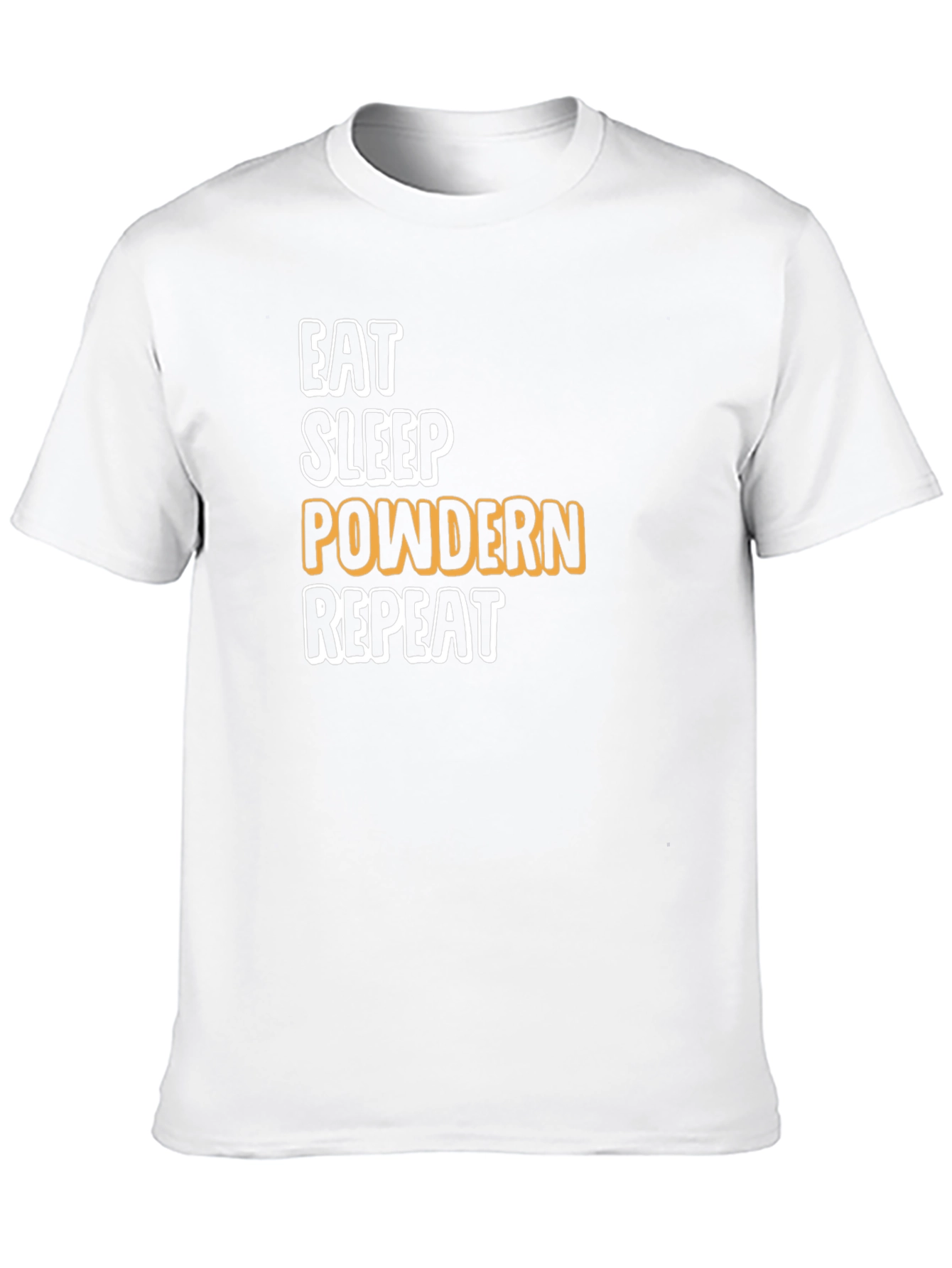 Eat Sleep Powdern Repeat Black T-Shirt