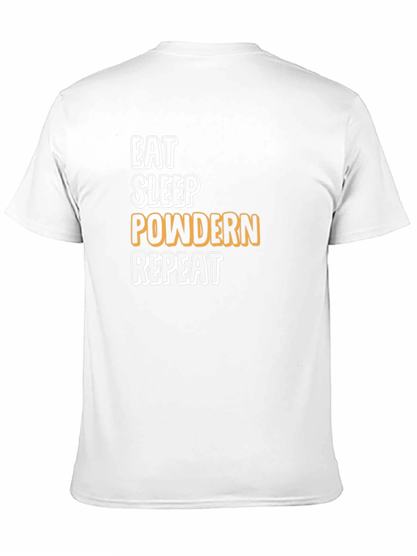 Eat Sleep Powdern Repeat Black T-Shirt