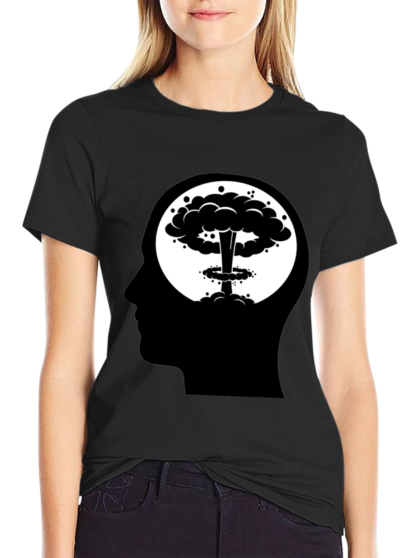 Atomic Mind T-Shirt - Black Cotton Blend Tee