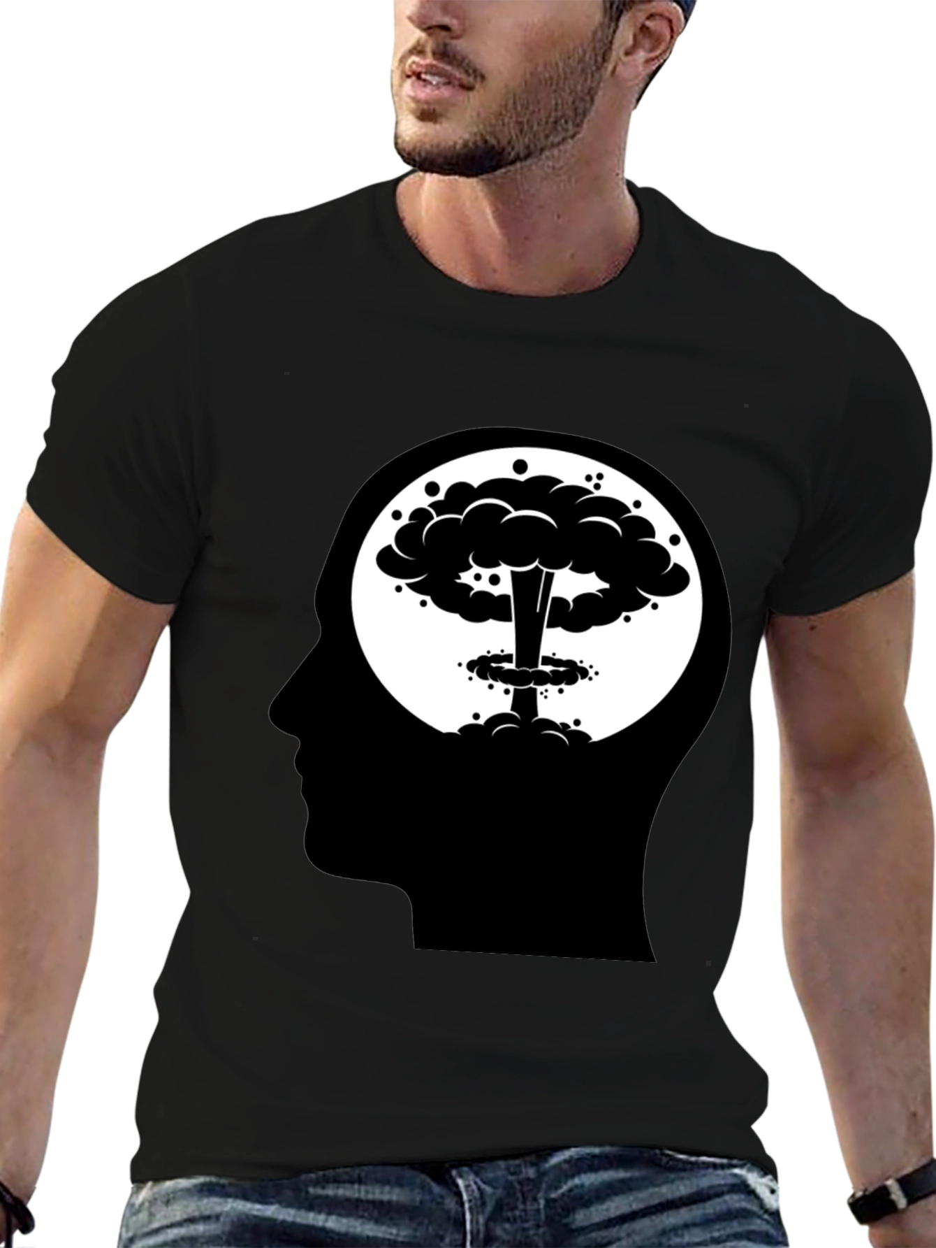 Atomic Mind T-Shirt - Black Cotton Blend Tee