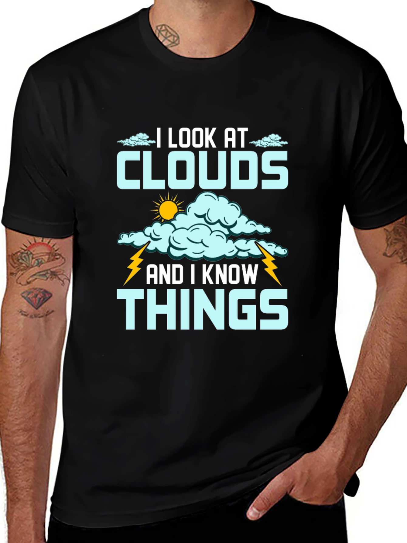 I Look at Clouds T-Shirt - Weather Lover Tee