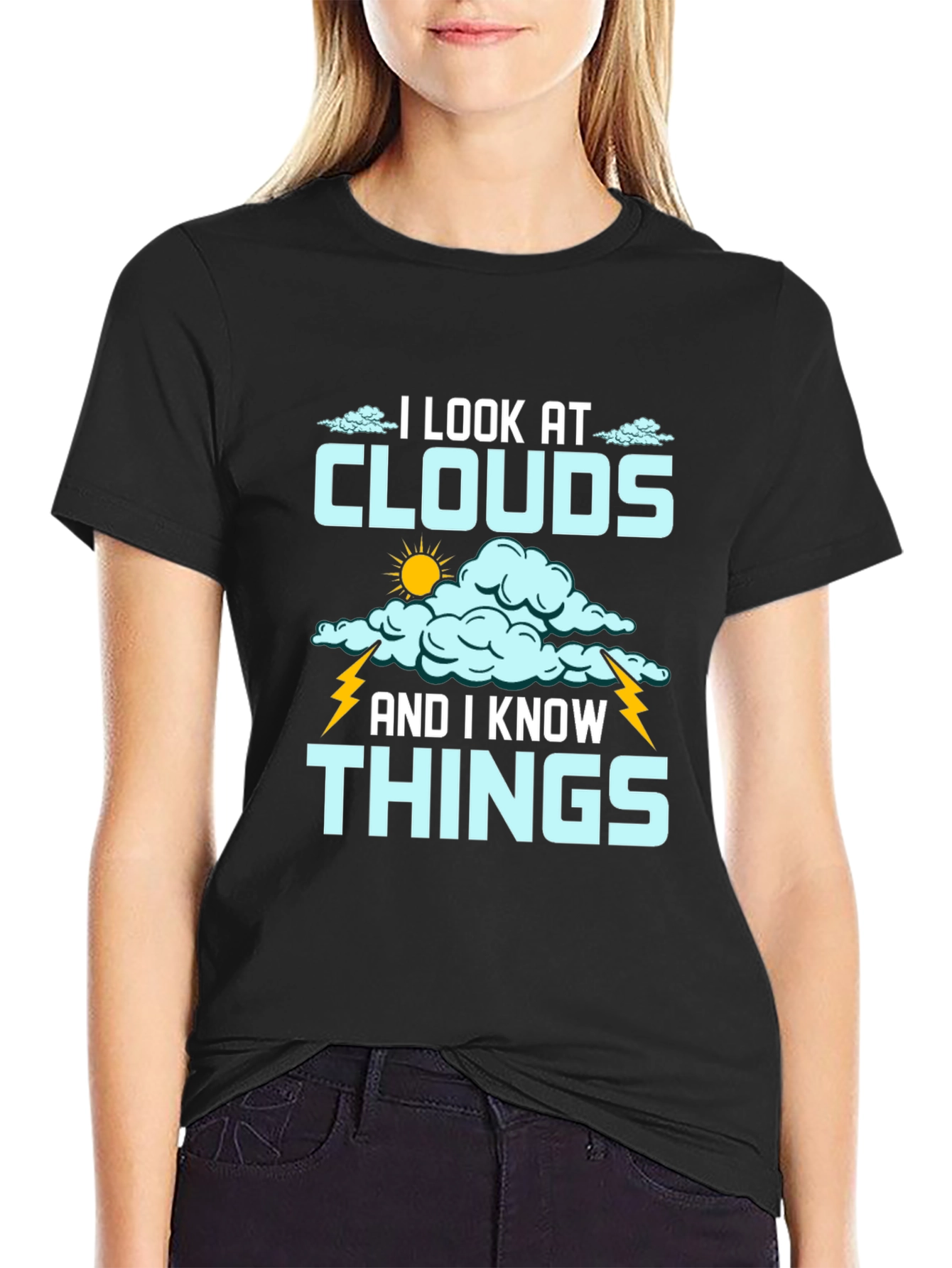 I Look at Clouds T-Shirt - Weather Lover Tee