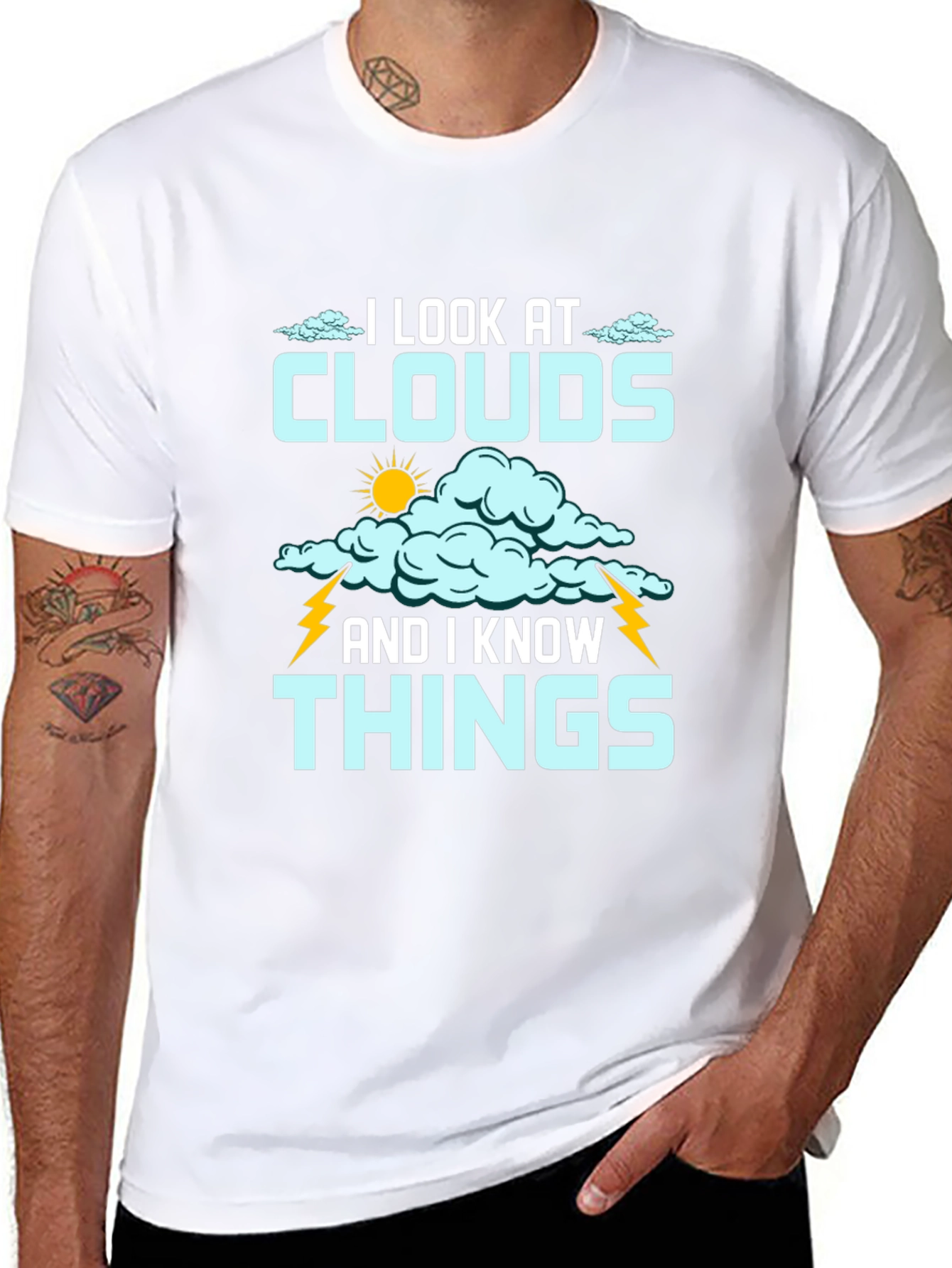 I Look at Clouds T-Shirt - Weather Lover Tee