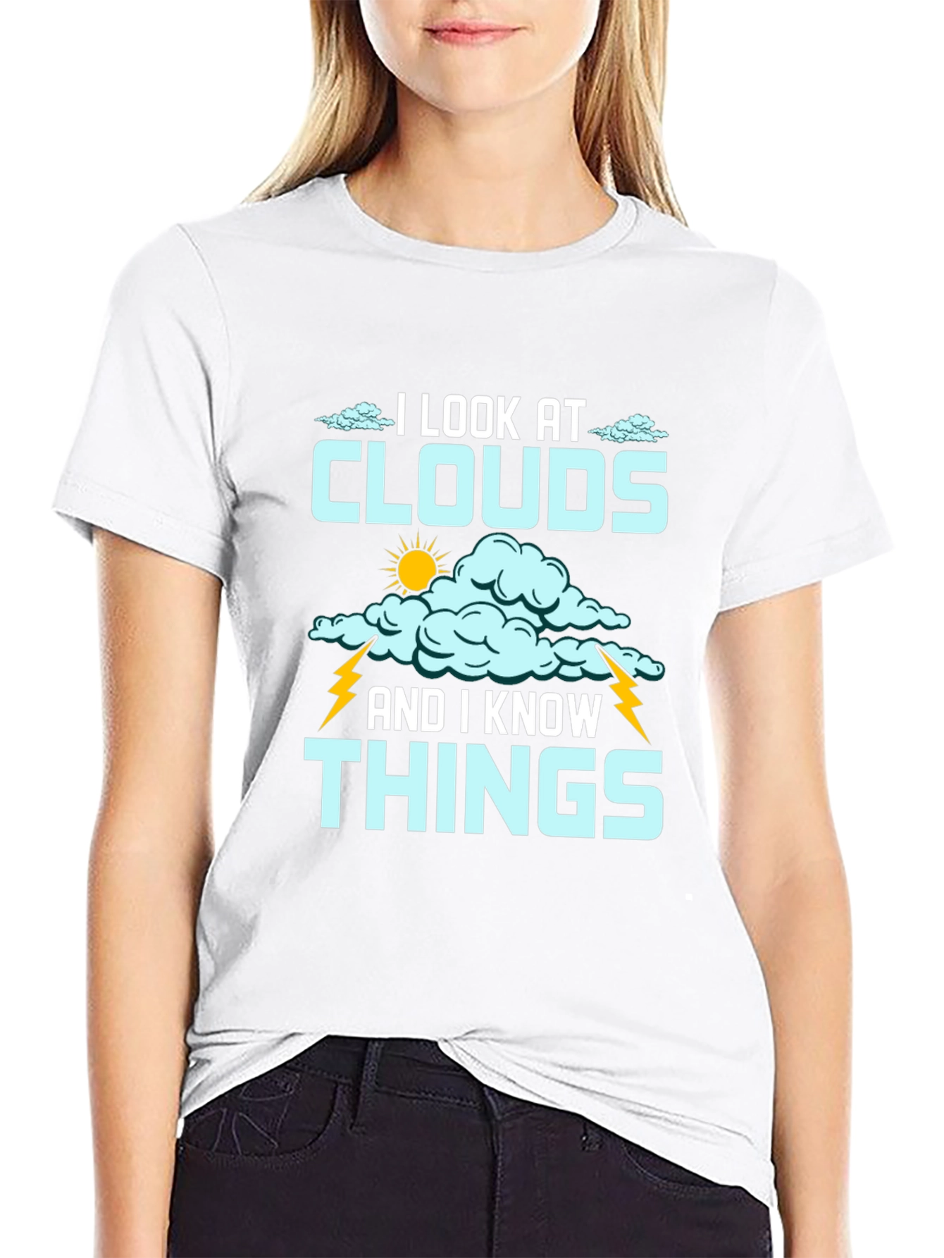 I Look at Clouds T-Shirt - Weather Lover Tee