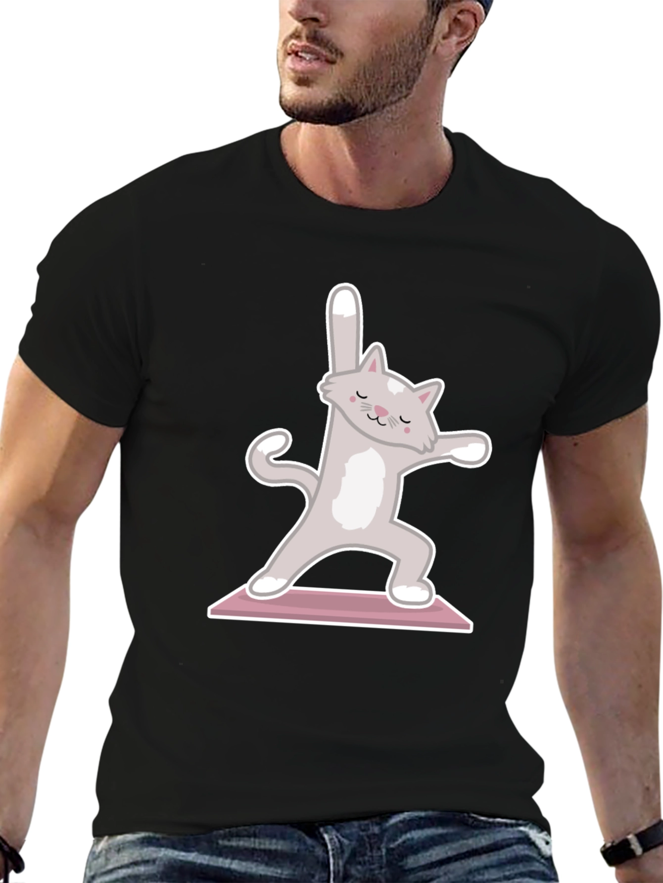 Yoga Cat T-Shirt - Zen Kitty Design