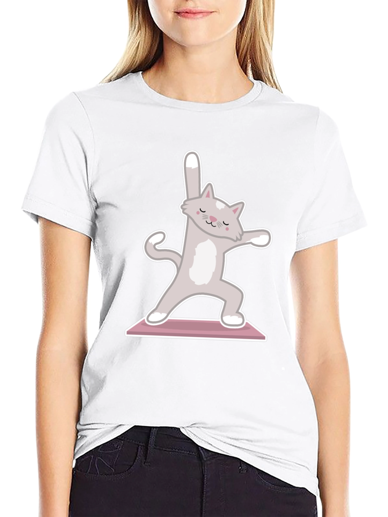 Yoga Cat T-Shirt - Zen Kitty Design