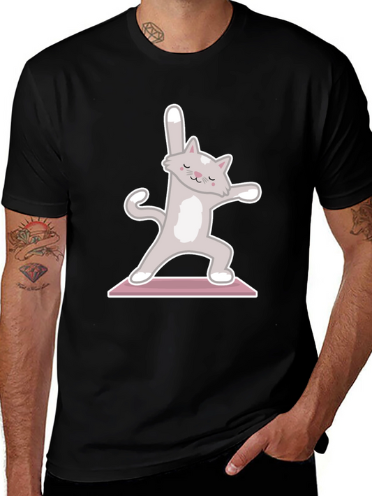 Yoga Cat T-Shirt - Zen Kitty Design