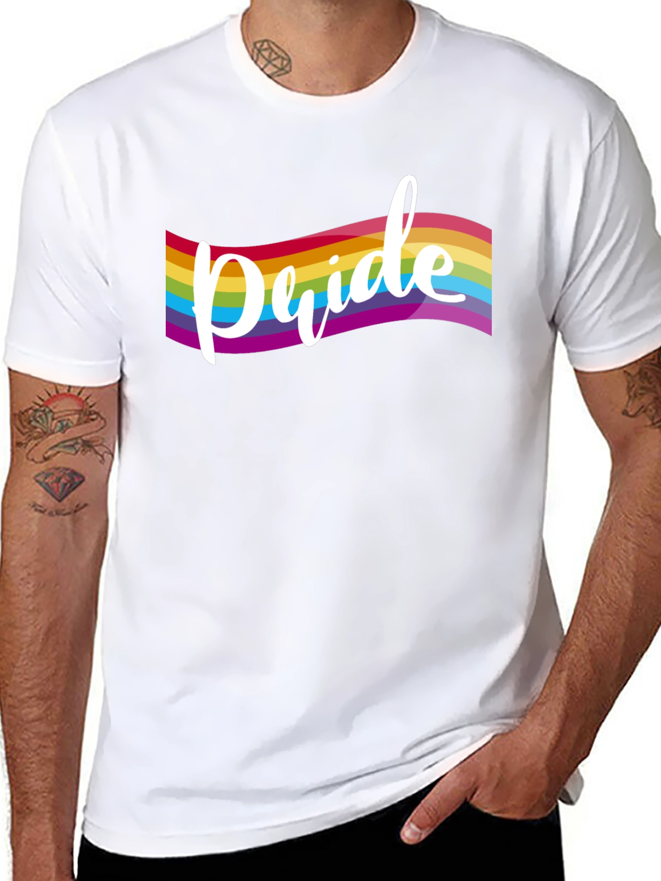 Pride Rainbow T-Shirt - LGBTQ+ Supporter Tee