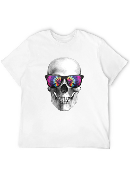 Skull with Tie-Dye Sunglasses Graphic T-Shirt