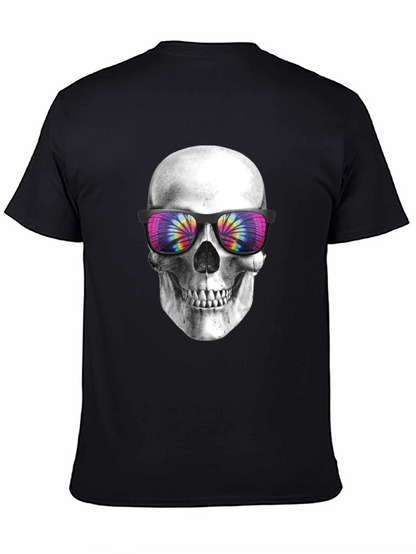 Skull with Tie-Dye Sunglasses Graphic T-Shirt