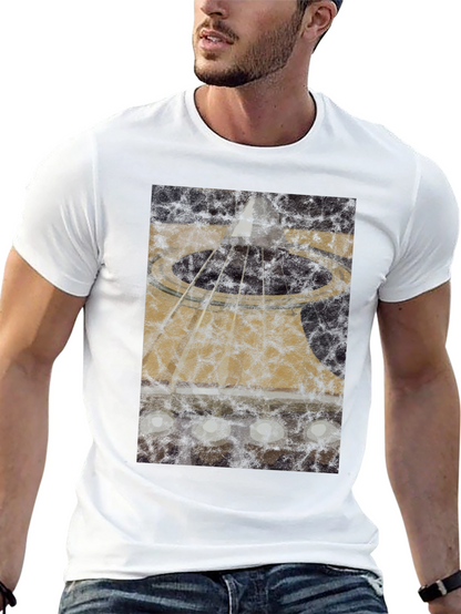 Guitar Soundhole Graphic Tee - Musician Style Shirt