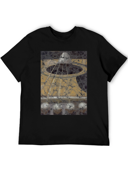 Guitar Soundhole Graphic Tee - Musician Style Shirt