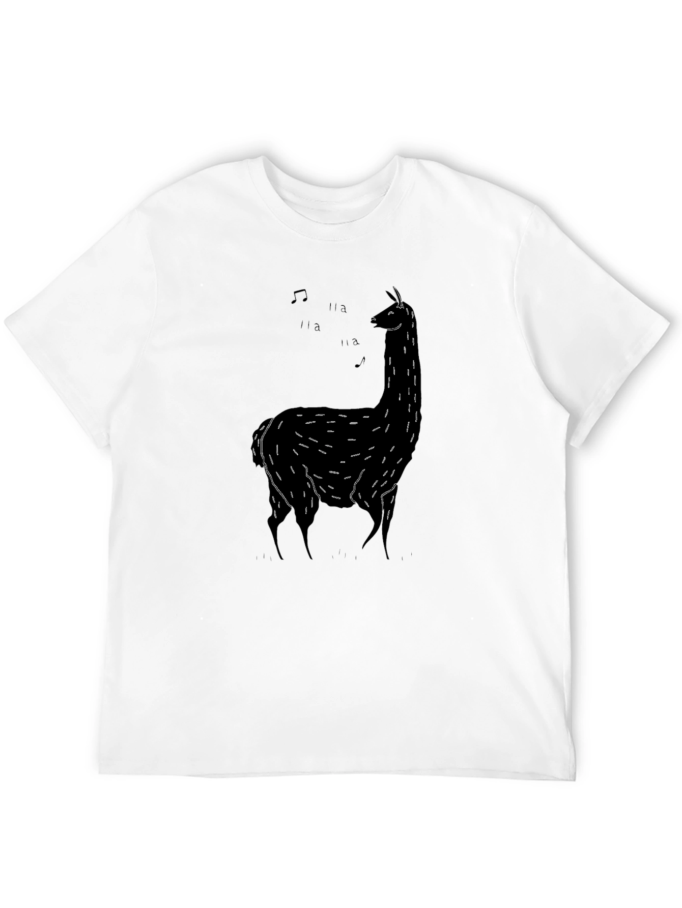 Singing Llama Black T-Shirt