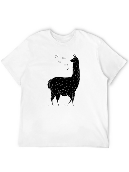 Singing Llama Black T-Shirt