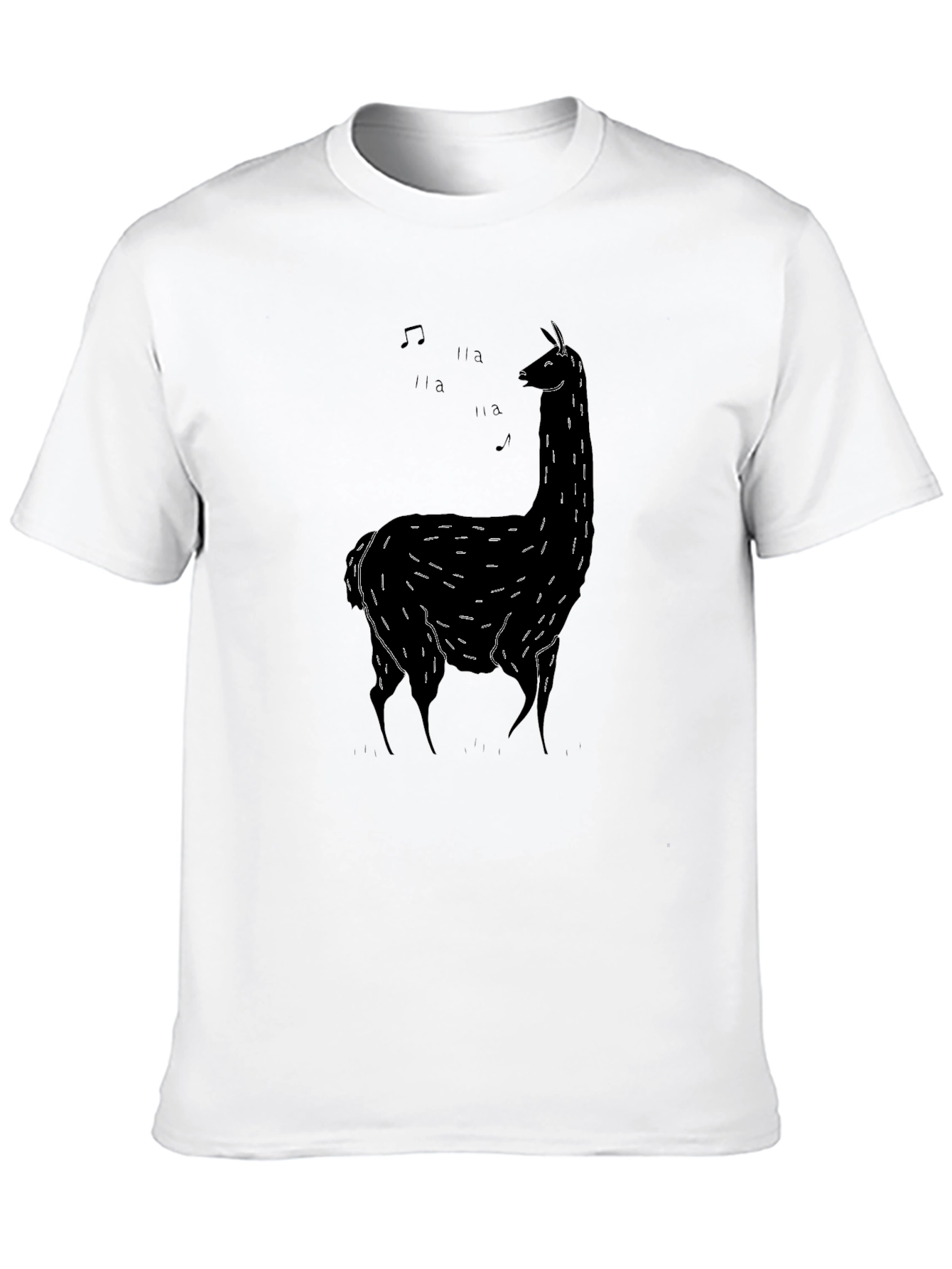 Singing Llama Black T-Shirt