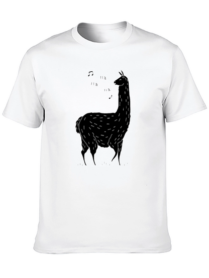 Singing Llama Black T-Shirt