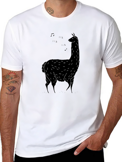 Singing Llama Black T-Shirt