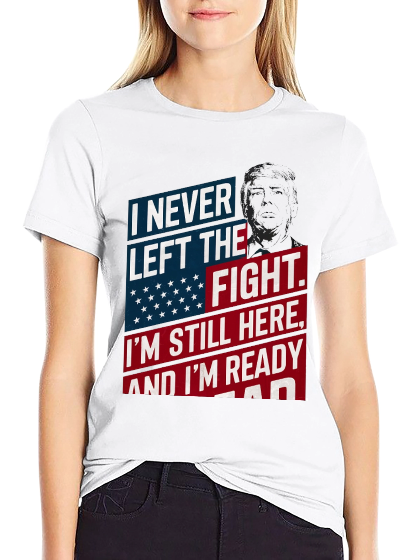 I Never Left the Fight T-Shirt - Patriotic Design