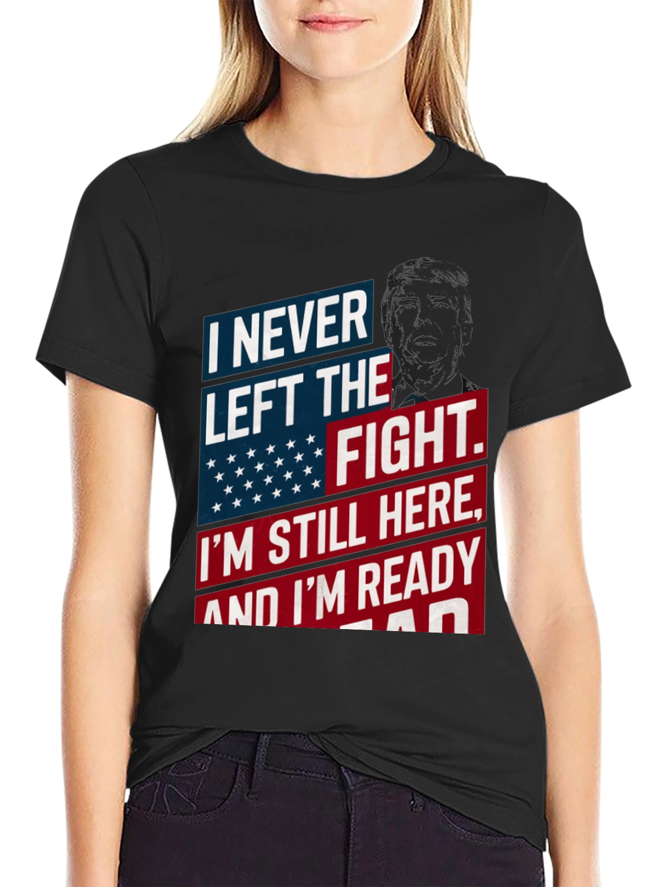 I Never Left the Fight T-Shirt - Patriotic Design