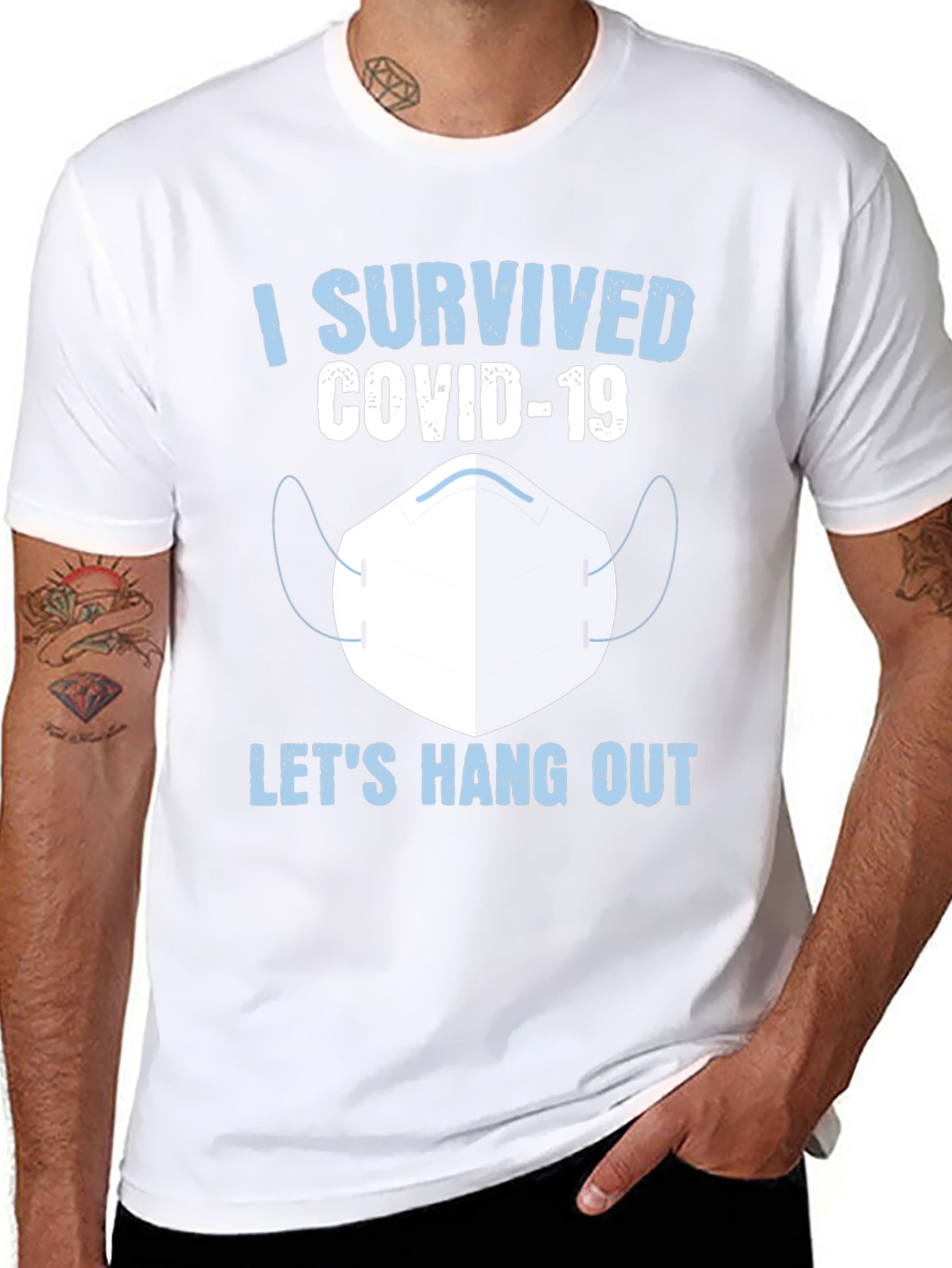 I Survived COVID-19 Lets Hang Out T-Shirt