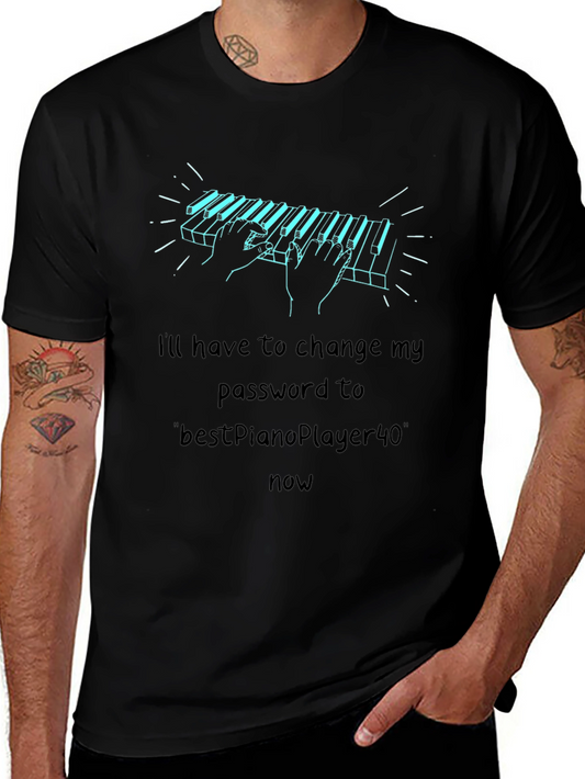 Piano Password T-Shirt - Musician Humor Tee