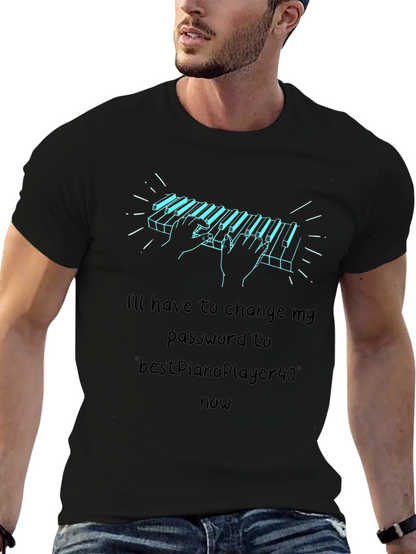 Piano Password T-Shirt - Musician Humor Tee
