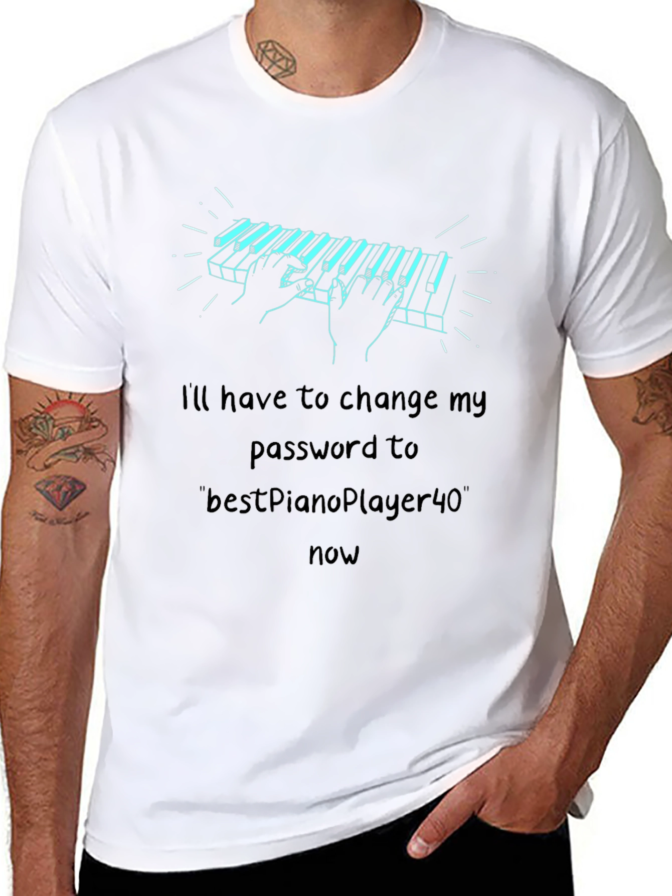 Piano Password T-Shirt - Musician Humor Tee