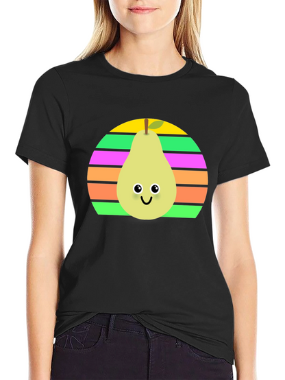 Cute Pear Graphic Tee - Unisex Black Shirt