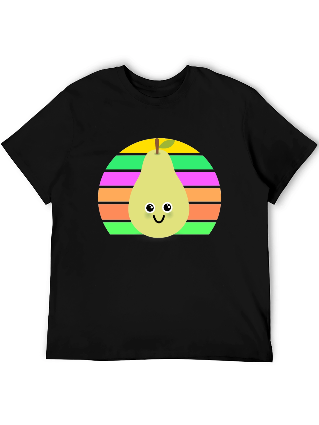 Cute Pear Graphic Tee - Unisex Black Shirt