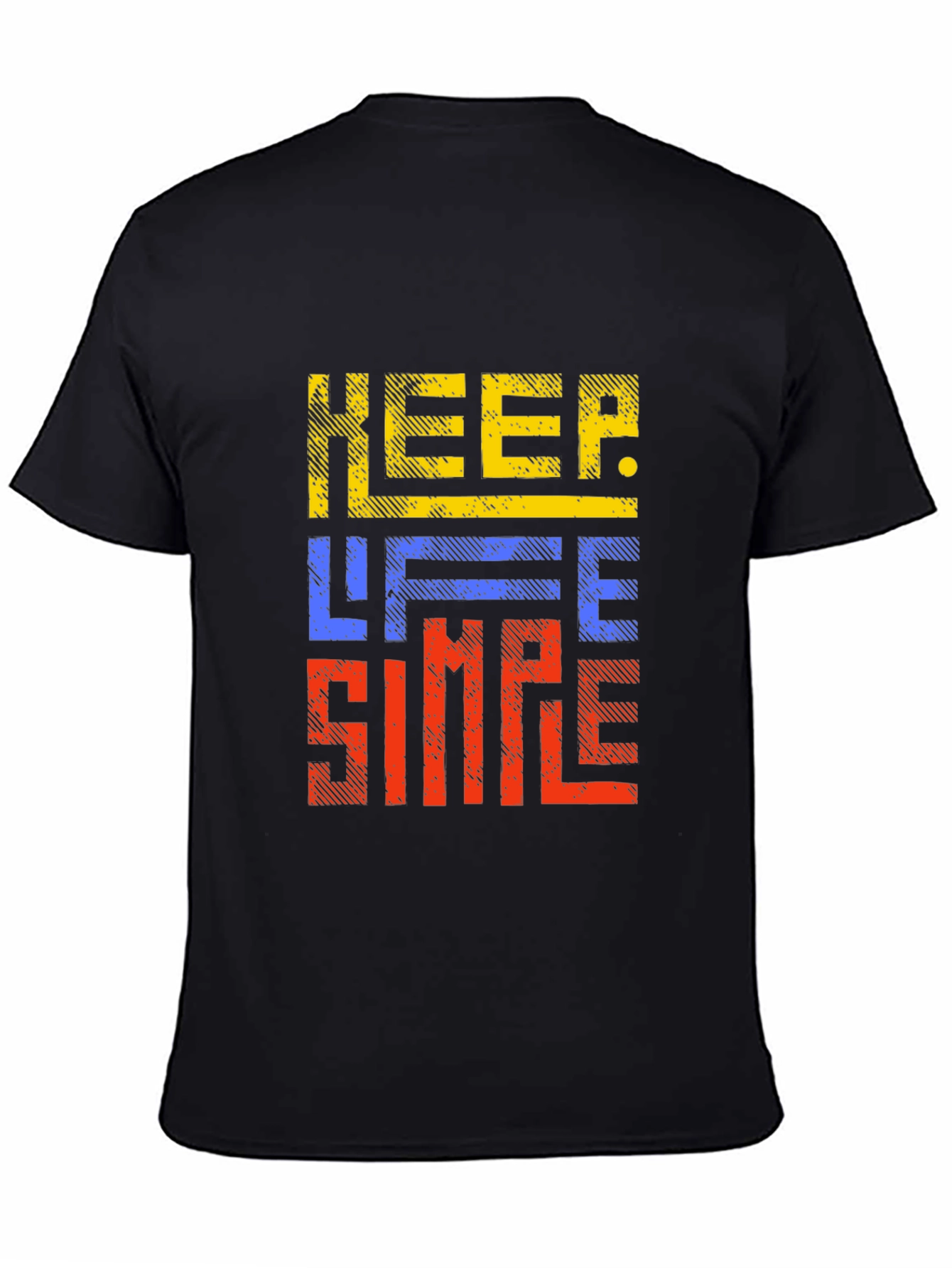 Keep Life Simple Graphic Print Black T-Shirt