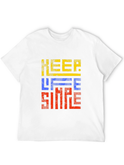 Keep Life Simple Graphic Print Black T-Shirt