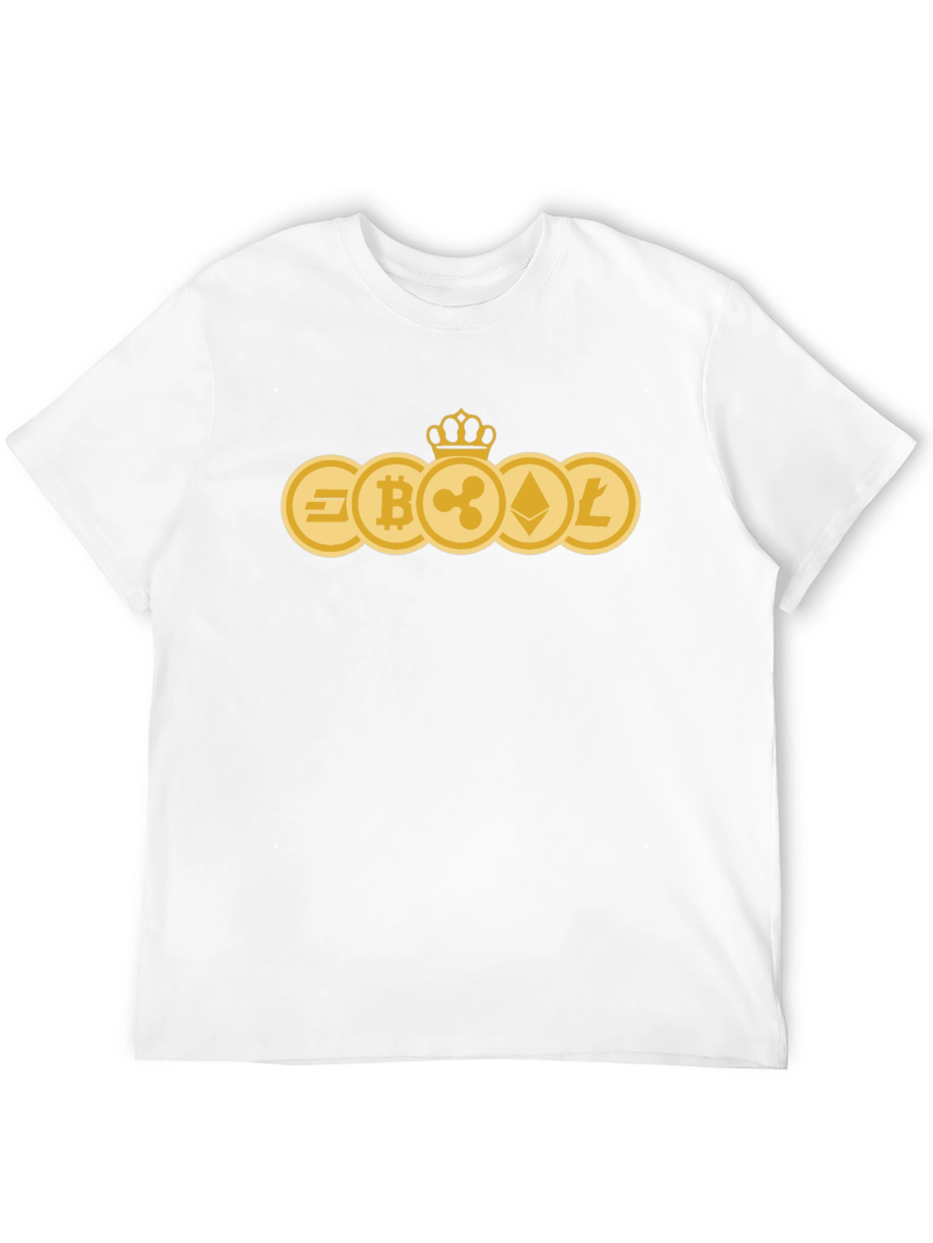 Crypto Coins Tee - Bitcoin Ethereum Litecoin Ripple Dash