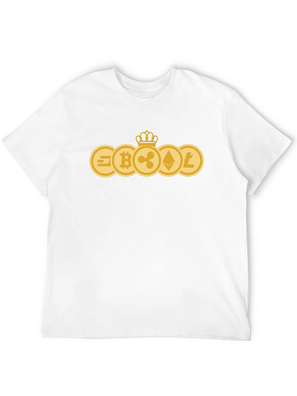 Crypto Coins Tee - Bitcoin Ethereum Litecoin Ripple Dash