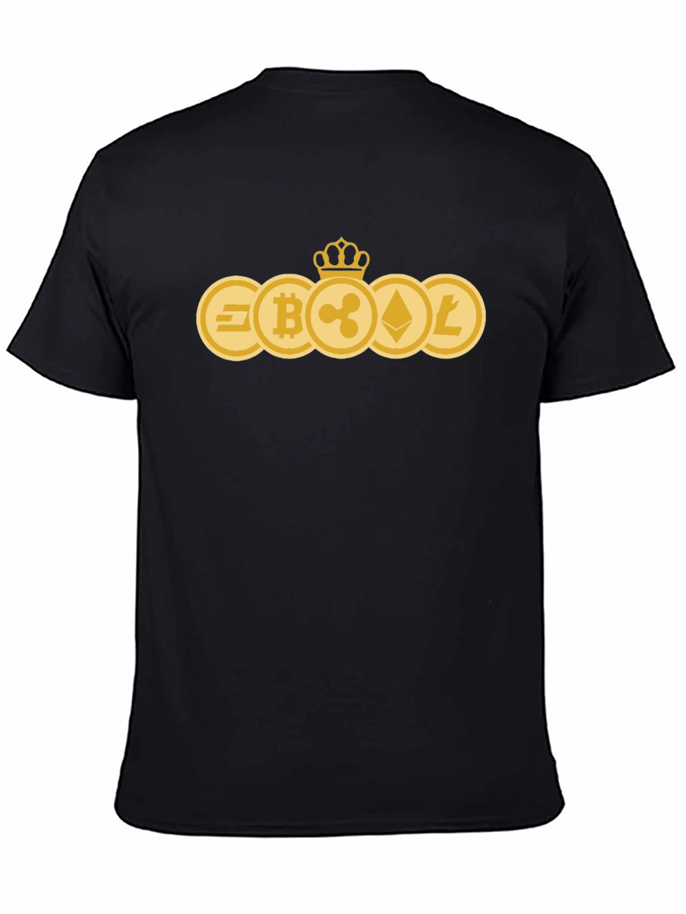 Crypto Coins Tee - Bitcoin Ethereum Litecoin Ripple Dash