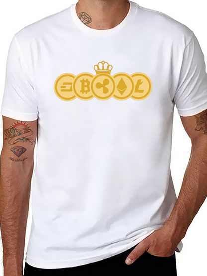 Crypto Coins Tee - Bitcoin Ethereum Litecoin Ripple Dash