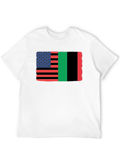 Pan-African Flag American Flag T-Shirt