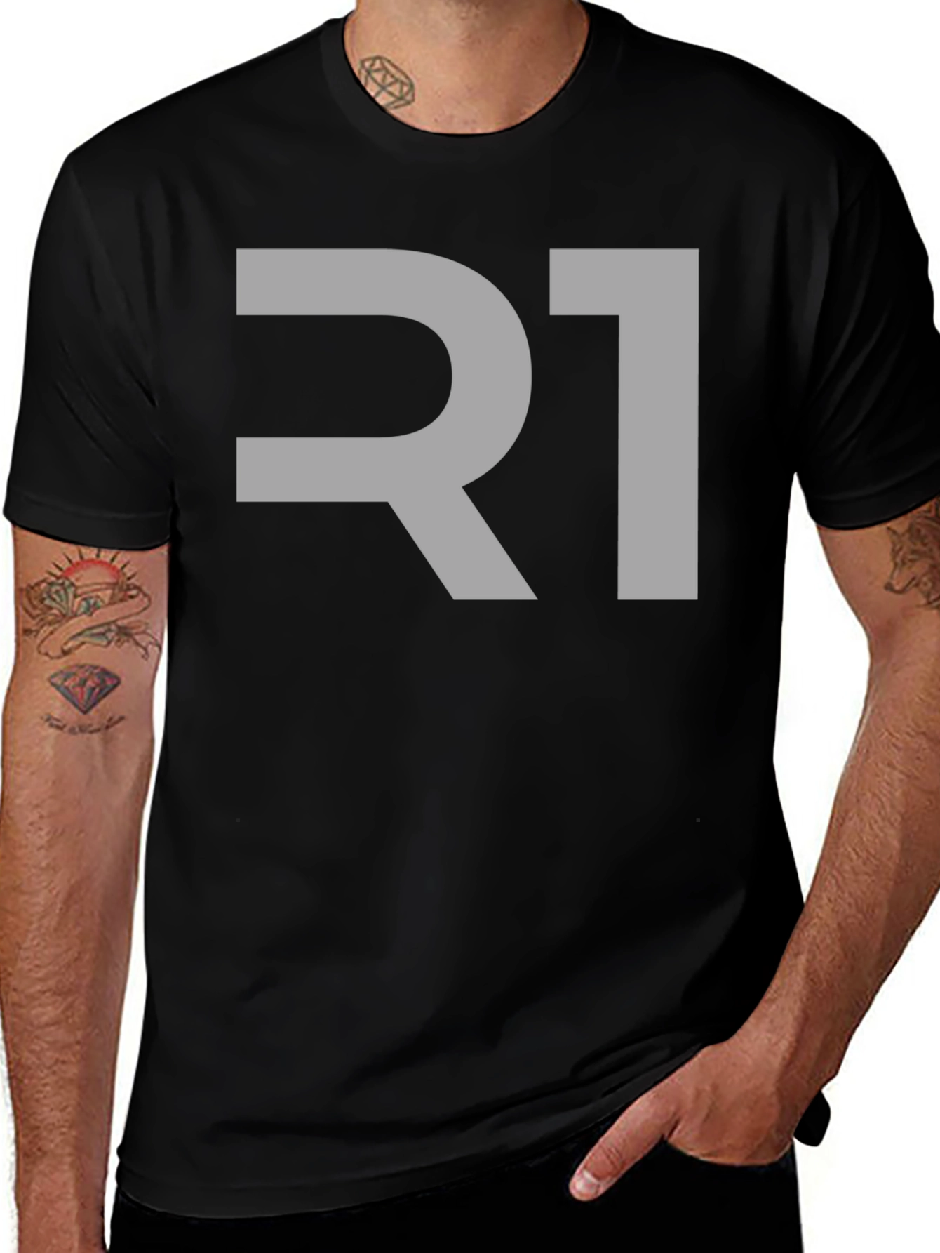 R1 Graphic Black T-Shirt - Stylish & Comfortable