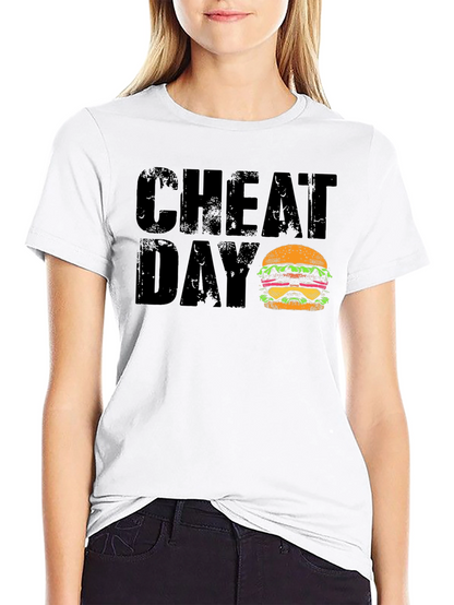 Cheat Day Burger Graphic Black T-Shirt