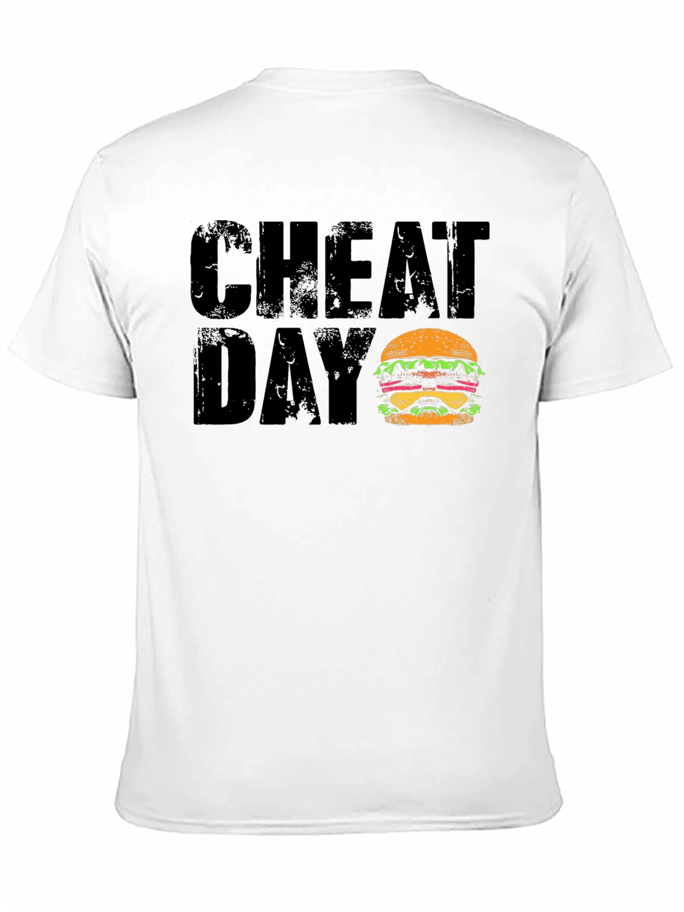Cheat Day Burger Graphic Black T-Shirt