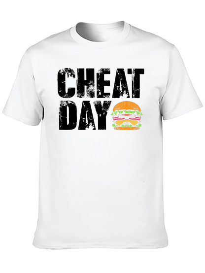Cheat Day Burger Graphic Black T-Shirt