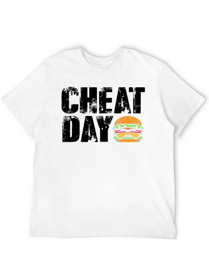 Cheat Day Burger Graphic Black T-Shirt