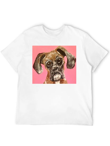 Boxer Dog Graphic Black T-Shirt