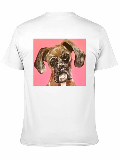 Boxer Dog Graphic Black T-Shirt