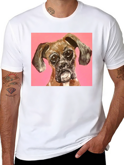 Boxer Dog Graphic Black T-Shirt