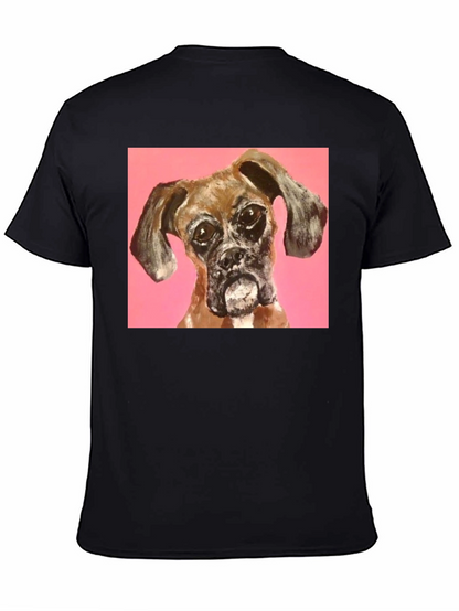 Boxer Dog Graphic Black T-Shirt