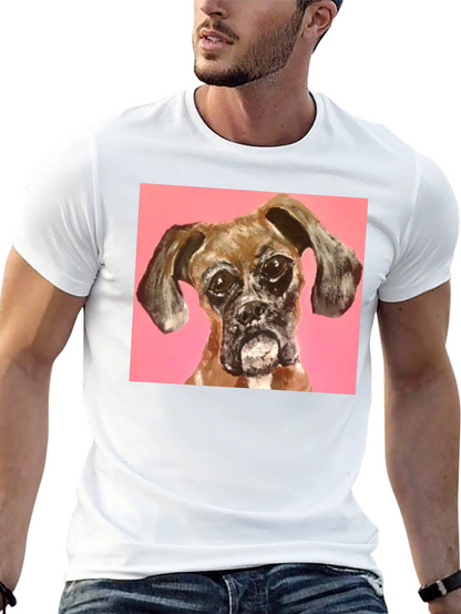 Boxer Dog Graphic Black T-Shirt