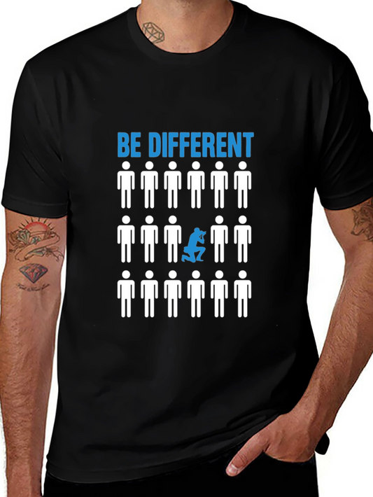 Be Different Graphic T-Shirt - Black Cotton Tee